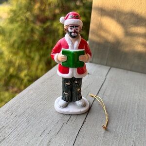 Vtg 1989 Flambro 9655 Clown Christmas Ornament Holiday Emmett Kelly Jr. Signed